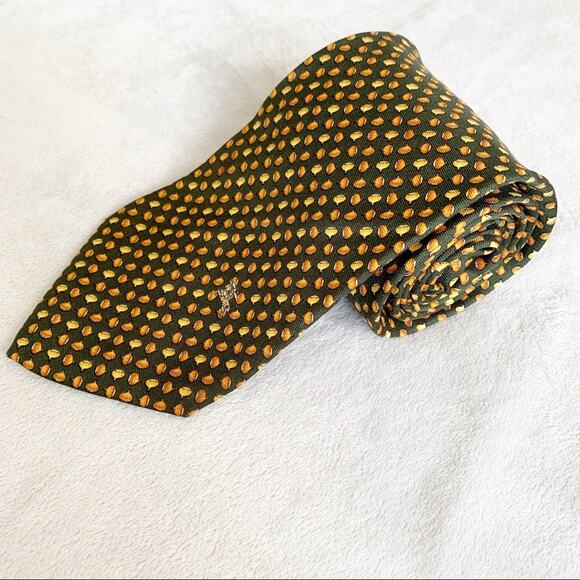 Burberry Mini Acorn Print Silk Tie - Picture 1 of 5